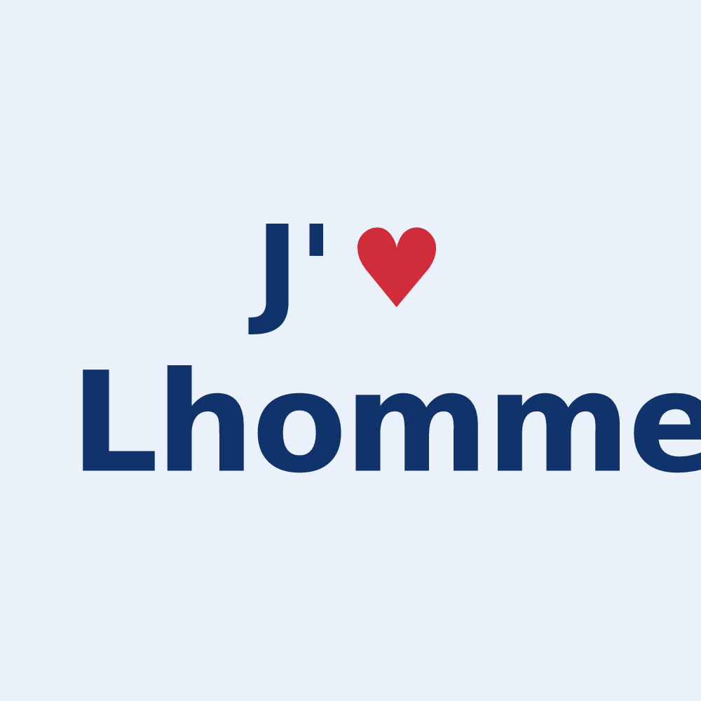 Sticker personnalisé Lhomme — design J'aime Lhomme