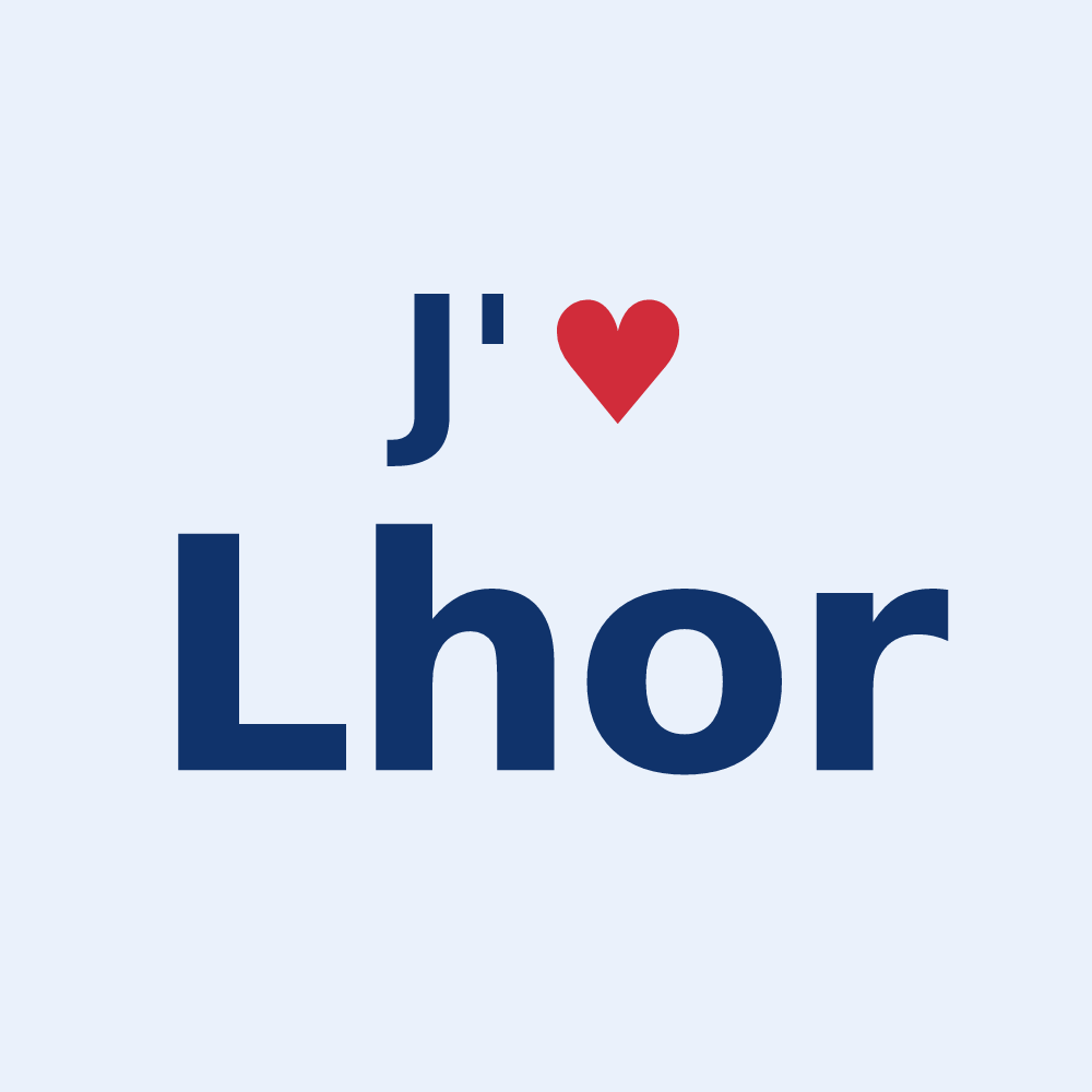 Sticker personnalisé Lhor — design J'aime Lhor