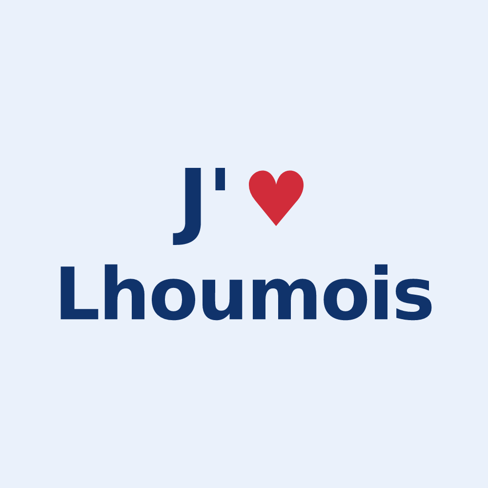 Sticker personnalisé Lhoumois — design J'aime Lhoumois