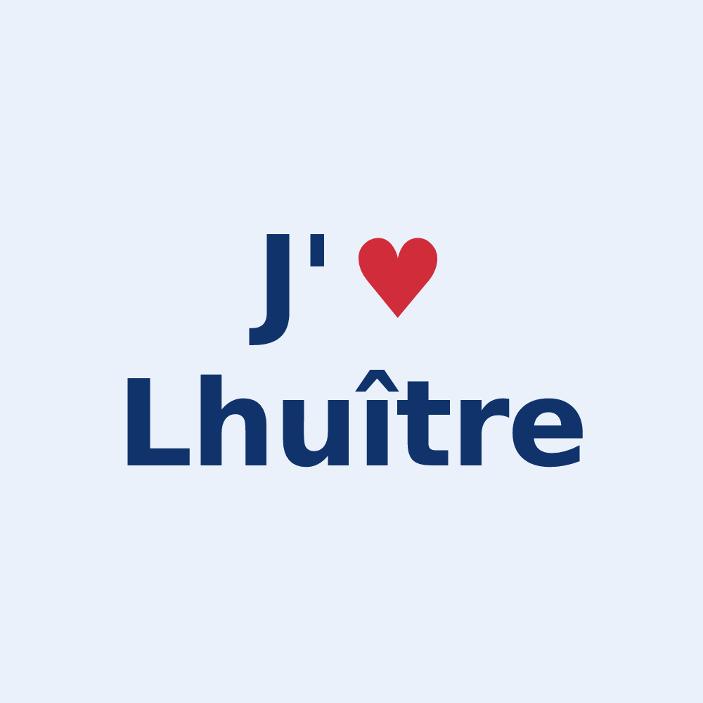 Sticker personnalisé Lhuître — design J'aime Lhuître