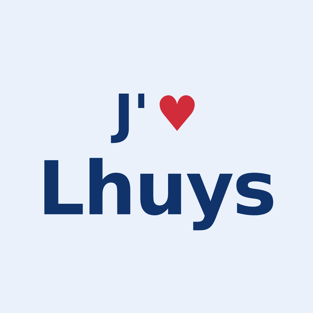 Sticker personnalisé Lhuys — design J'aime Lhuys