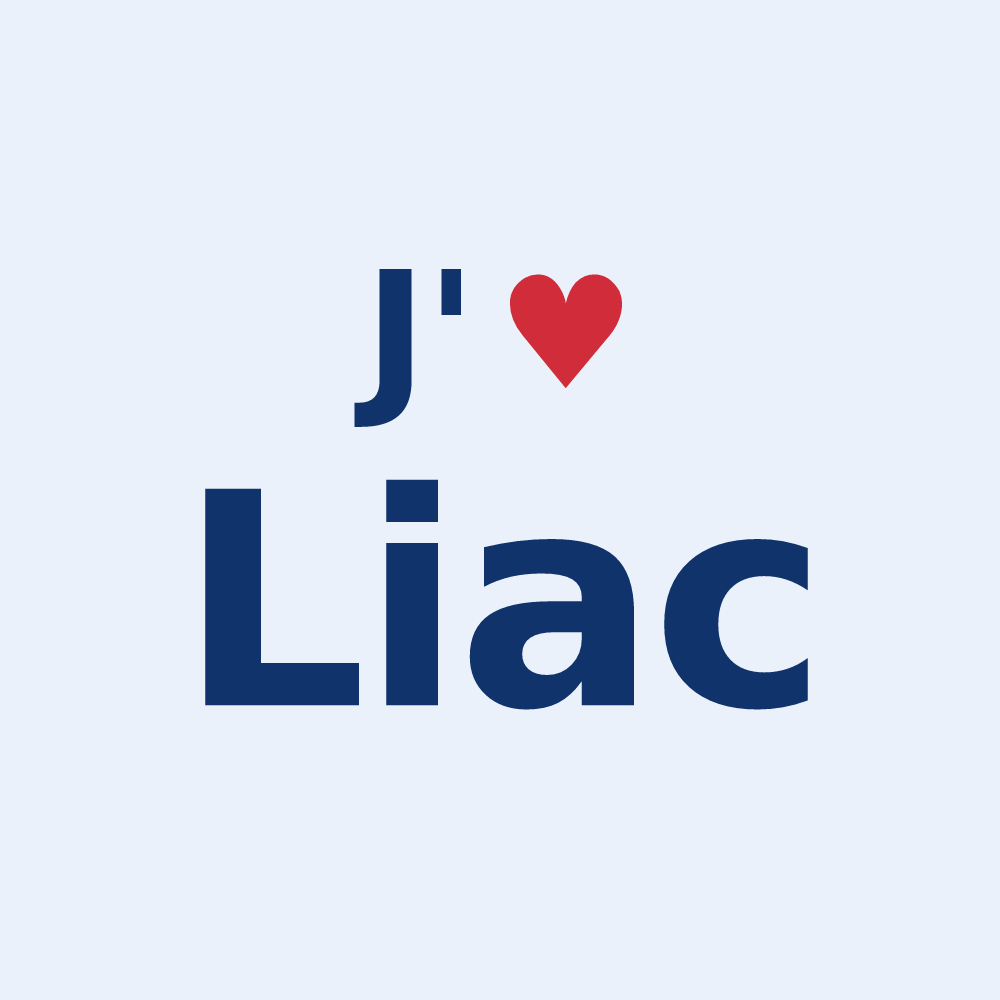 Sticker personnalisé Liac — design J'aime Liac