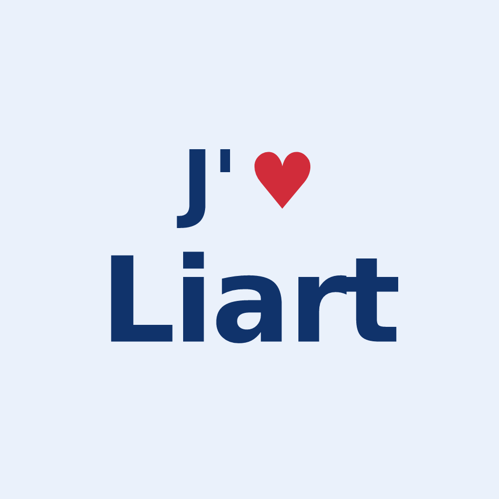 Sticker personnalisé Liart — design J'aime Liart