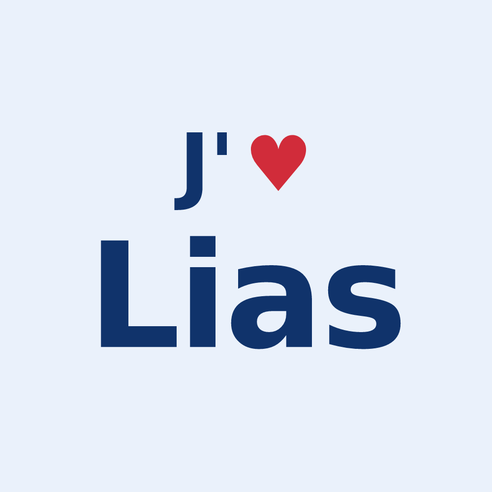 Sticker personnalisé Lias — design J'aime Lias