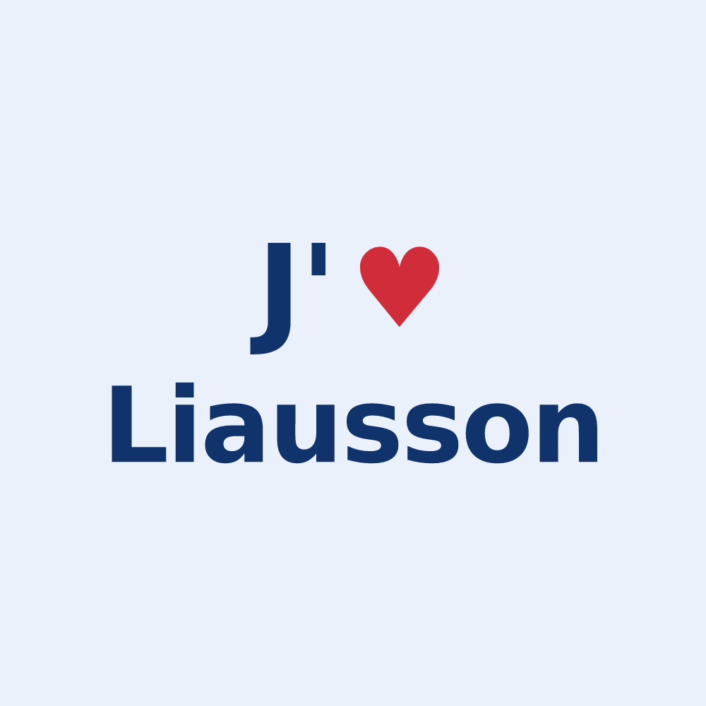 Sticker personnalisé Liausson — design J'aime Liausson