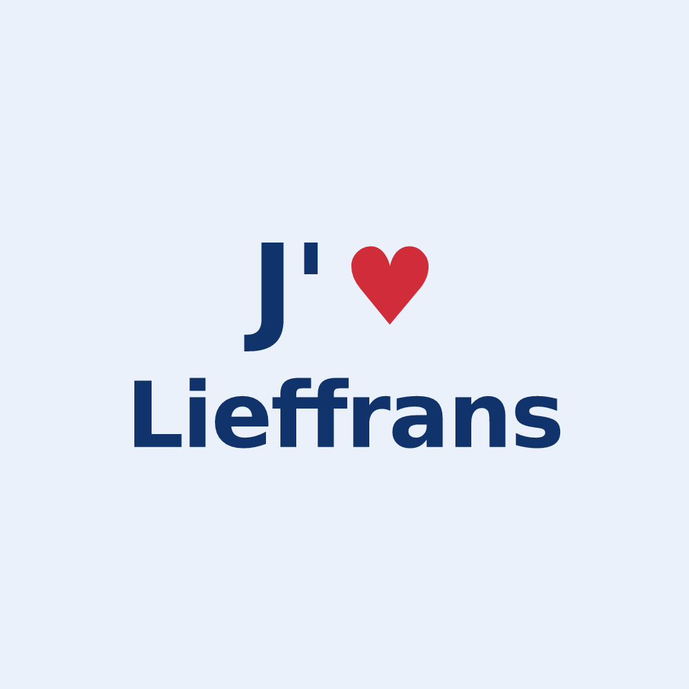 Sticker personnalisé Lieffrans — design J'aime Lieffrans