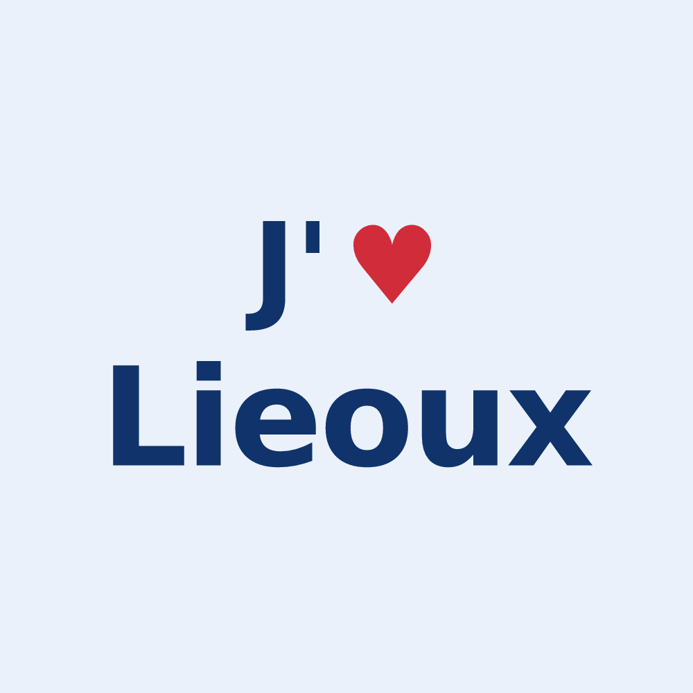 Sticker personnalisé Lieoux — design J'aime Lieoux