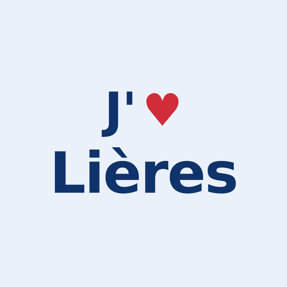 Sticker personnalisé Lières — design J'aime Lières