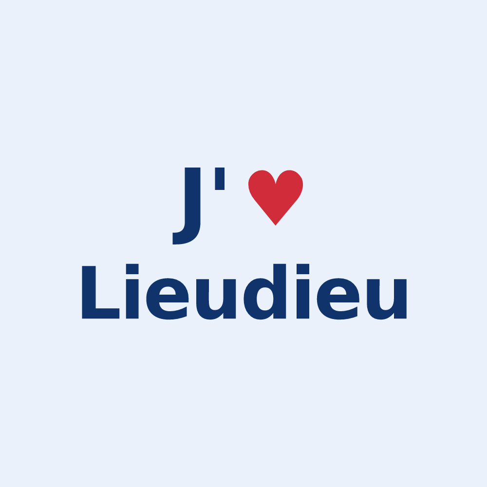 Sticker personnalisé Lieudieu — design J'aime Lieudieu