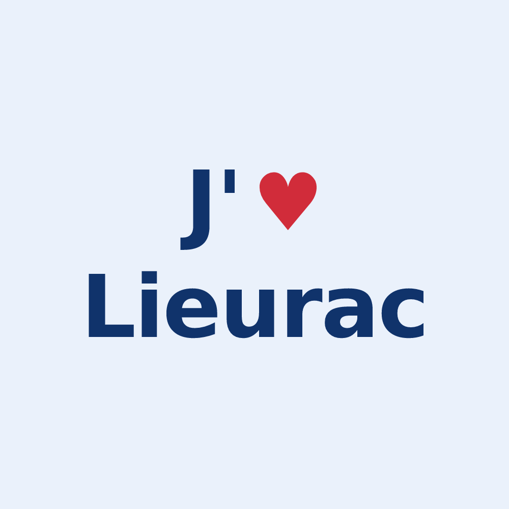 Sticker personnalisé Lieurac — design J'aime Lieurac