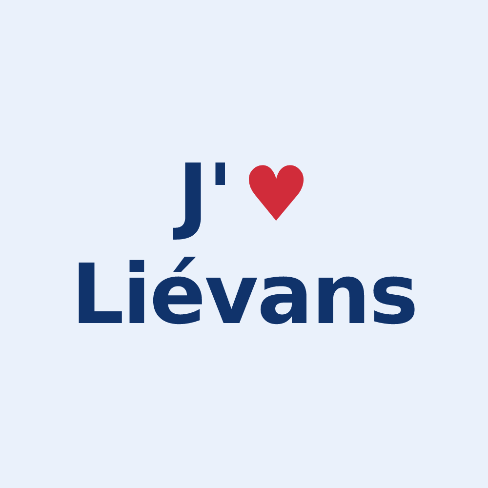 Sticker personnalisé Liévans — design J'aime Liévans
