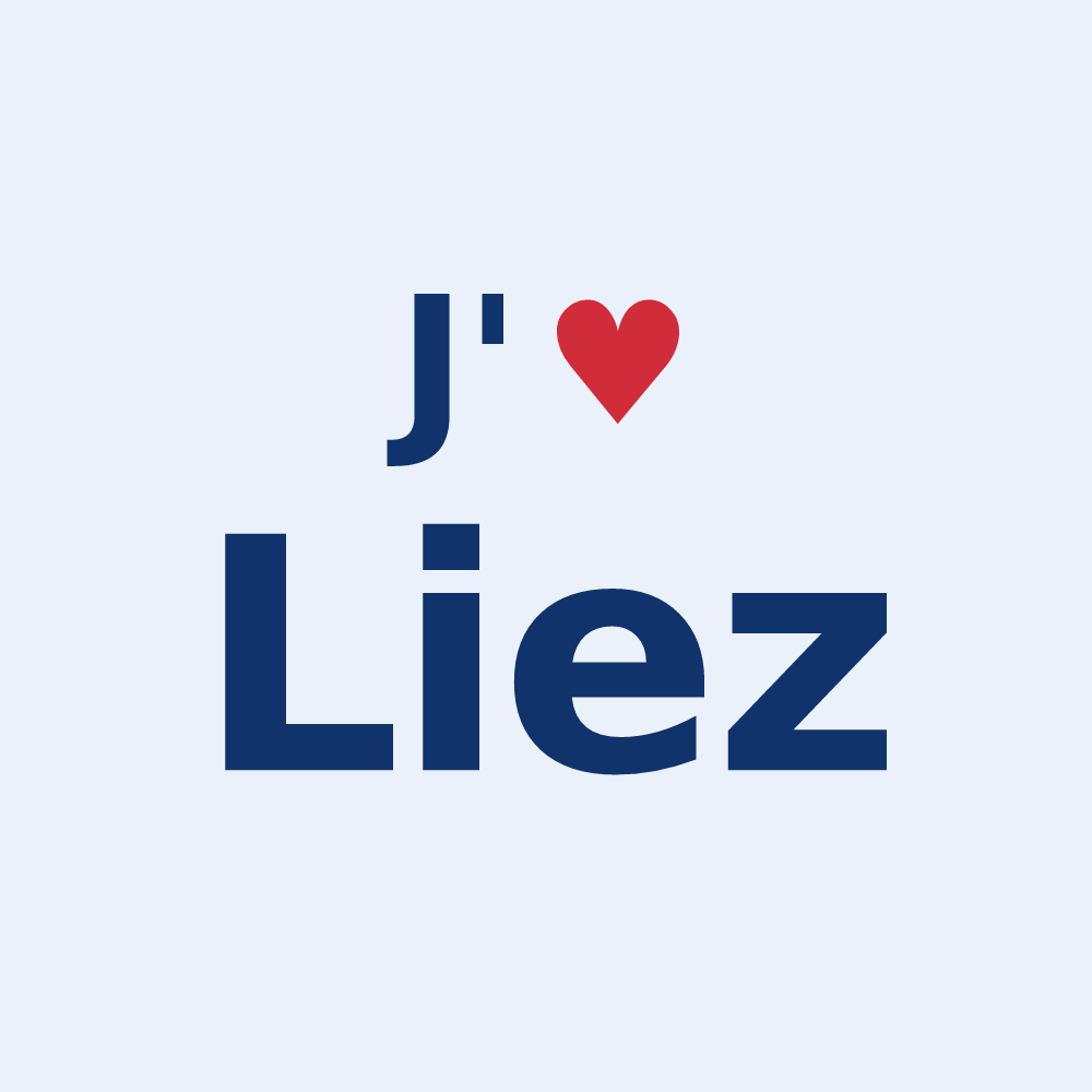 Sticker personnalisé Liez — design J'aime Liez