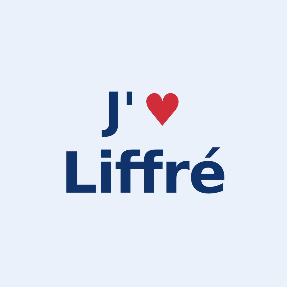 Sticker personnalisé Liffré — design J'aime Liffré