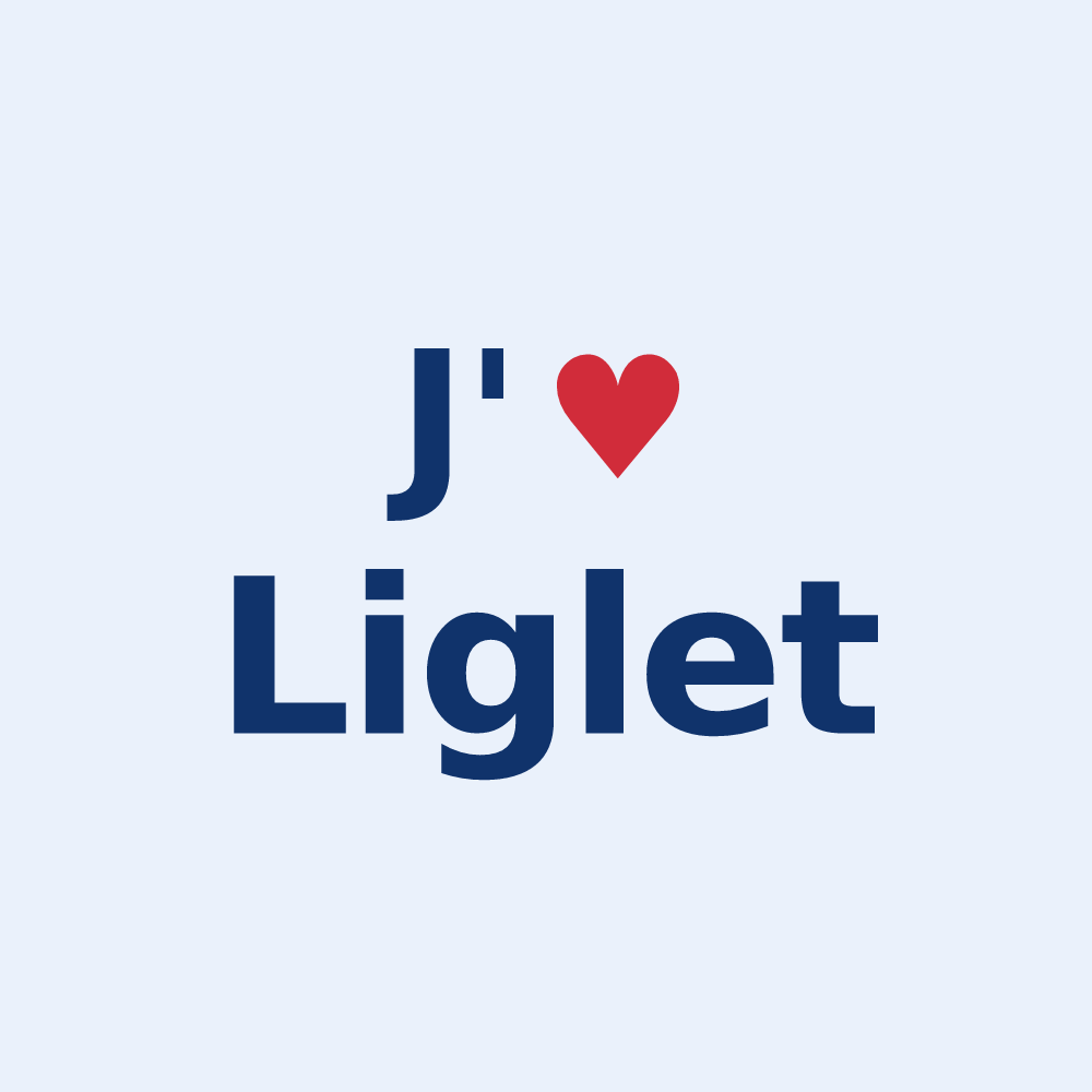 Sticker personnalisé Liglet — design J'aime Liglet