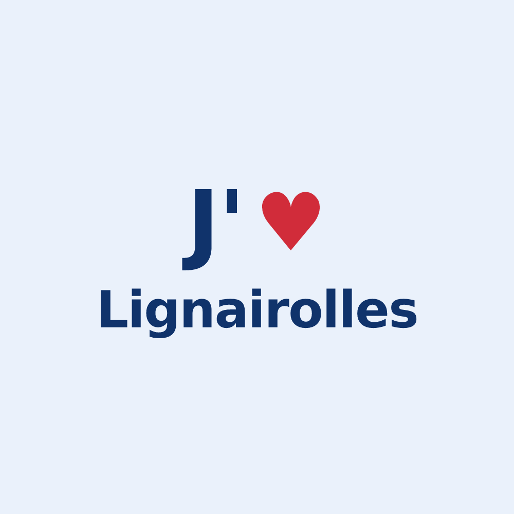 Sticker personnalisé Lignairolles — design « J'aime Lignairolles » imprimé sur le sticker