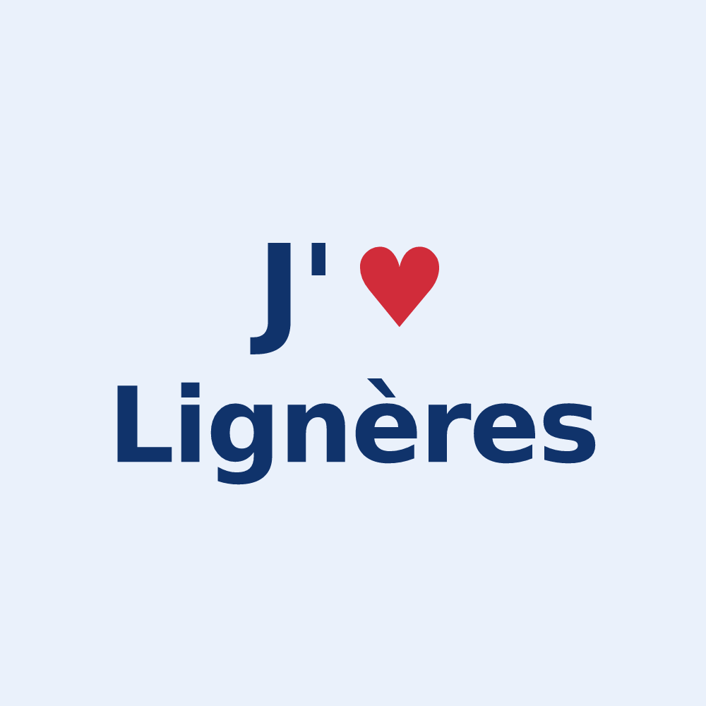 Sticker personnalisé Lignères — design J'aime Lignères