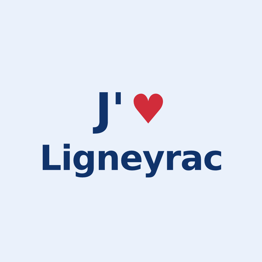 Sticker personnalisé Ligneyrac — design J'aime Ligneyrac