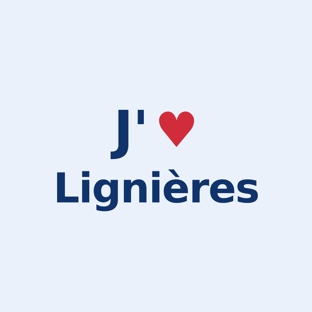 Sticker personnalisé Lignières — design J'aime Lignières
