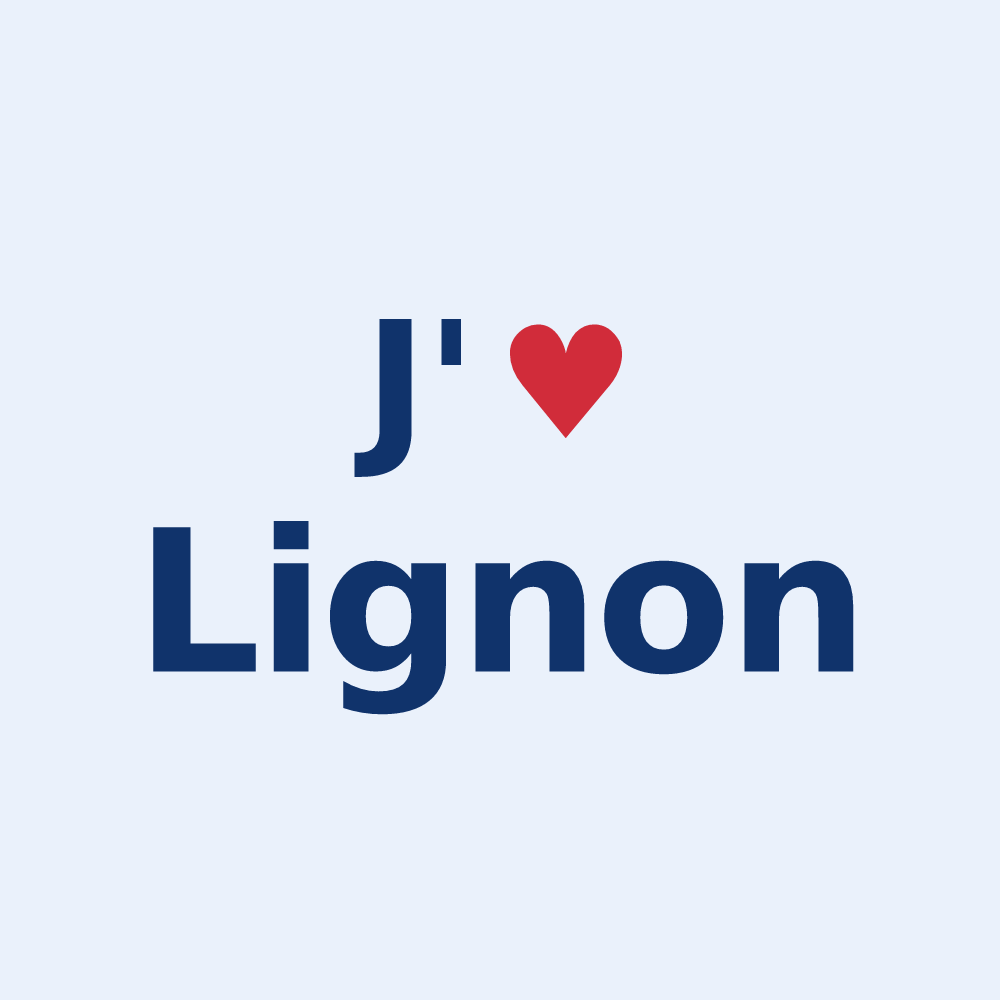 Sticker personnalisé Lignon — design J'aime Lignon