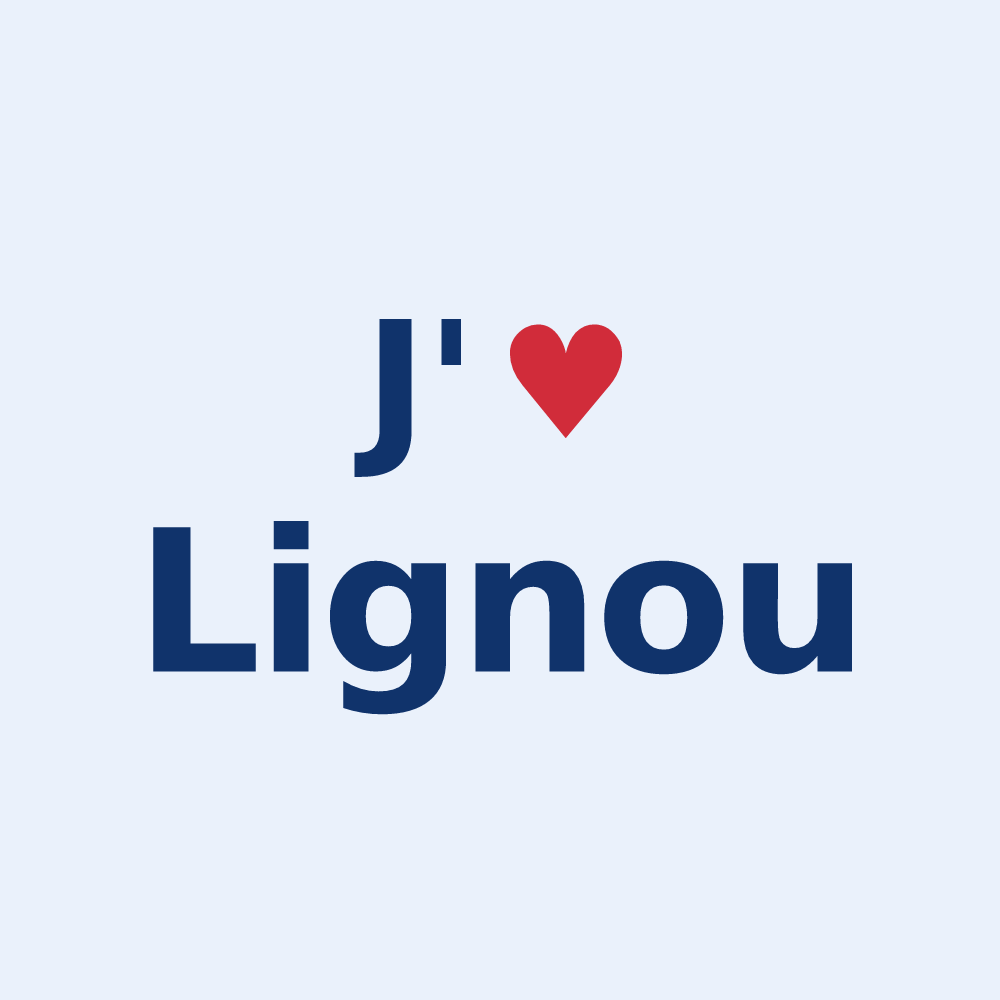 Sticker personnalisé Lignou — design J'aime Lignou