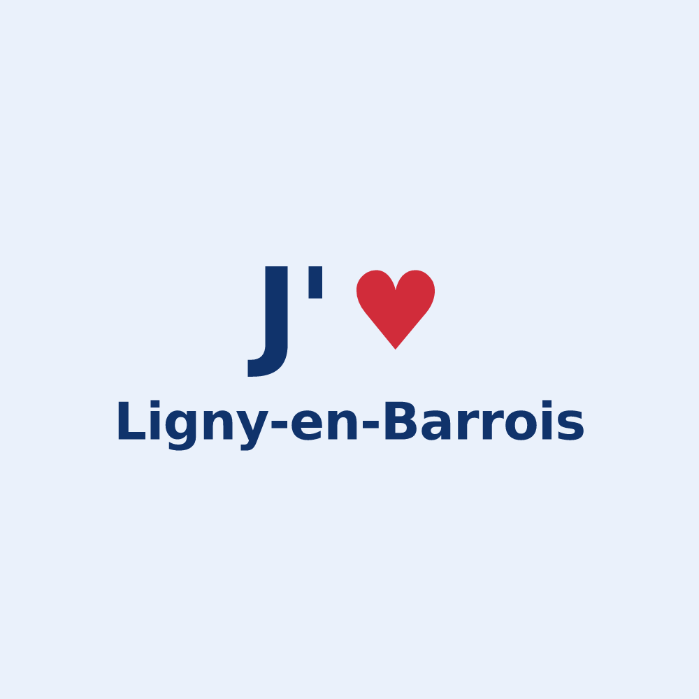 Sticker personnalisé Ligny-en-Barrois — design J'aime Ligny-en-Barrois