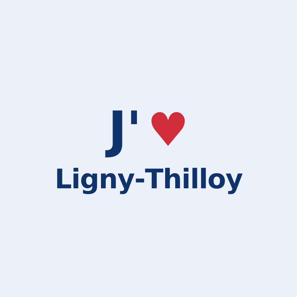 Sticker personnalisé Ligny-Thilloy — design J'aime Ligny-Thilloy