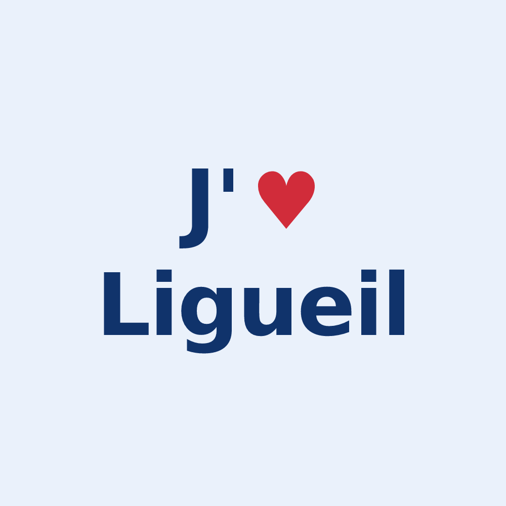 Sticker personnalisé Ligueil — design J'aime Ligueil