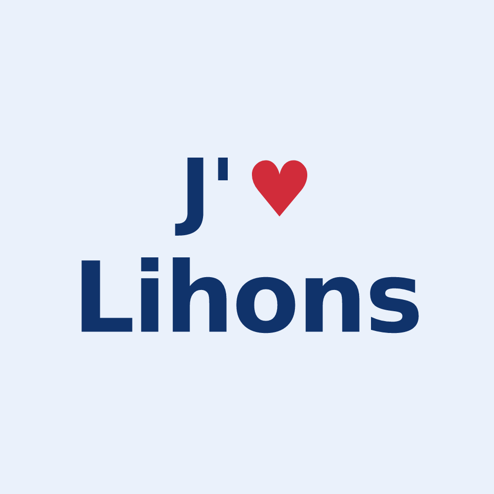 Sticker personnalisé Lihons — design J'aime Lihons