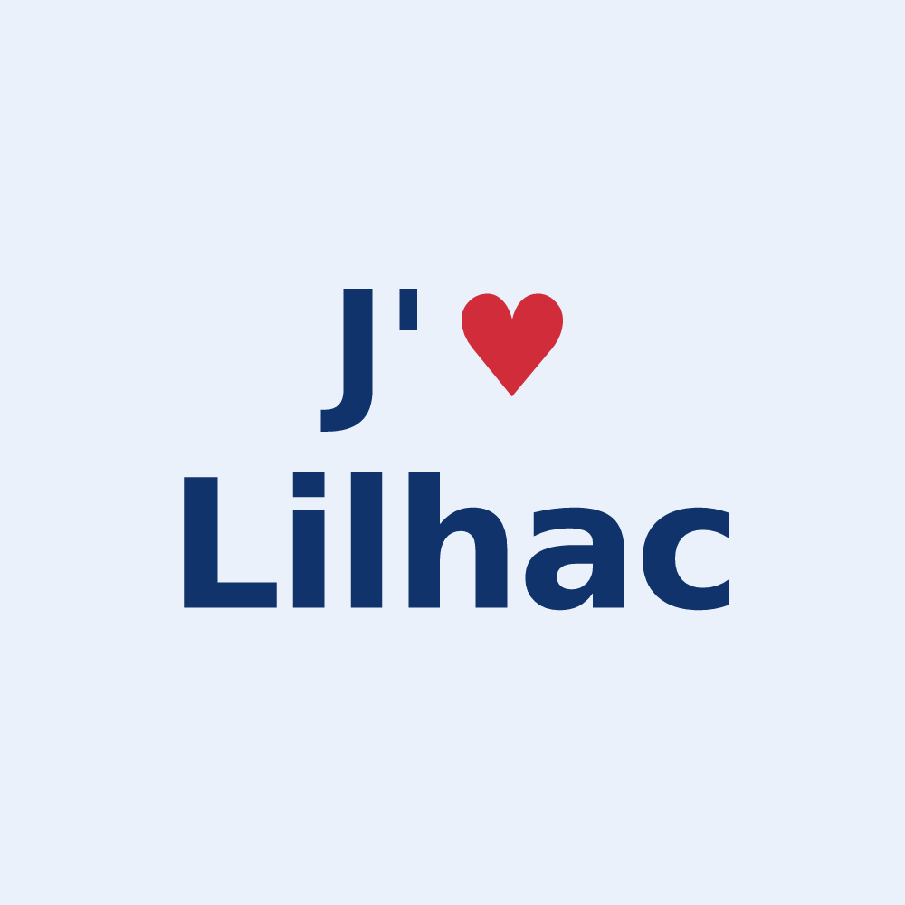 Sticker personnalisé Lilhac — design J'aime Lilhac