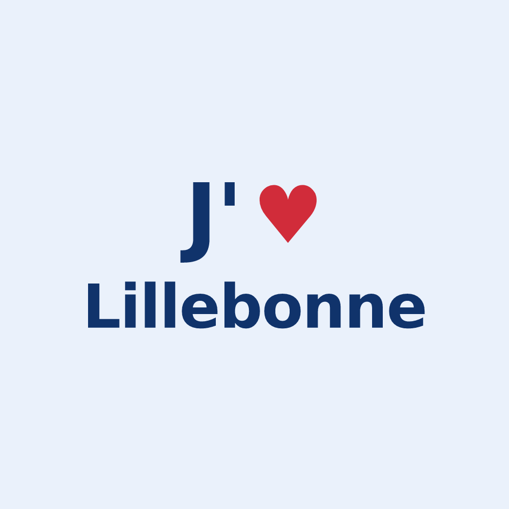 Sticker personnalisé Lillebonne — design J'aime Lillebonne