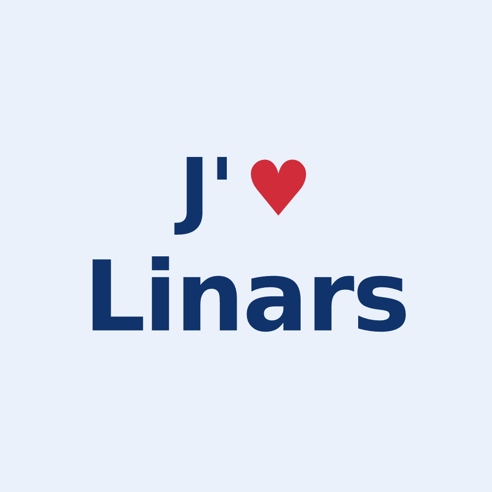Sticker personnalisé Linars — design J'aime Linars