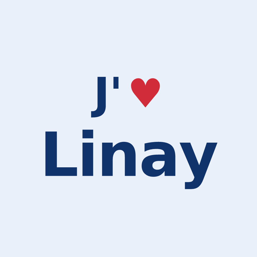 Sticker personnalisé Linay — design J'aime Linay