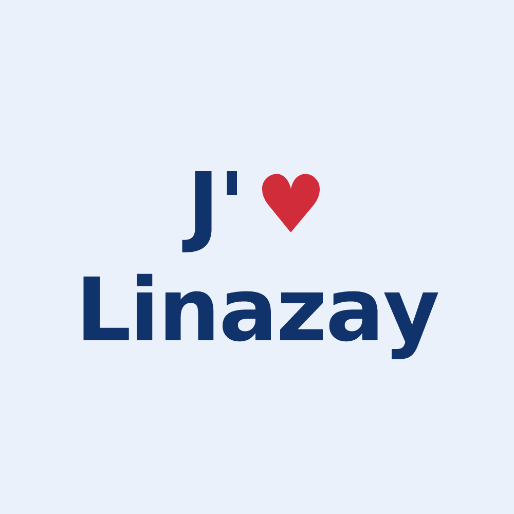 Sticker personnalisé Linazay — design J'aime Linazay