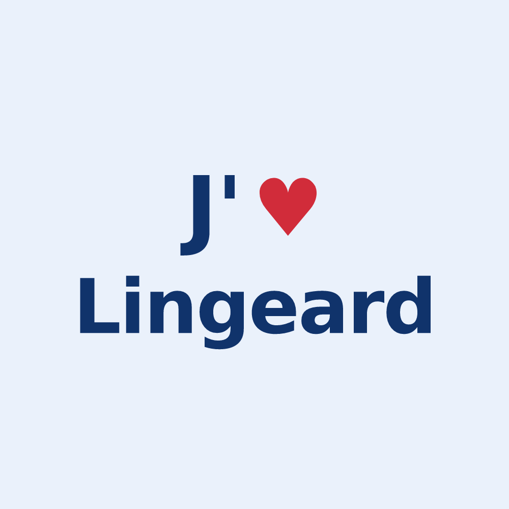 Sticker personnalisé Lingeard — design J'aime Lingeard