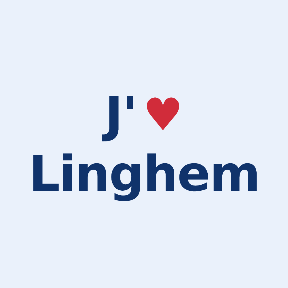 Sticker personnalisé Linghem — design J'aime Linghem