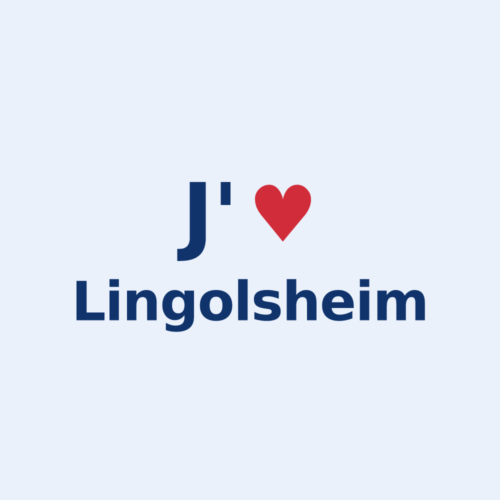 Sticker personnalisé Lingolsheim — design J'aime Lingolsheim