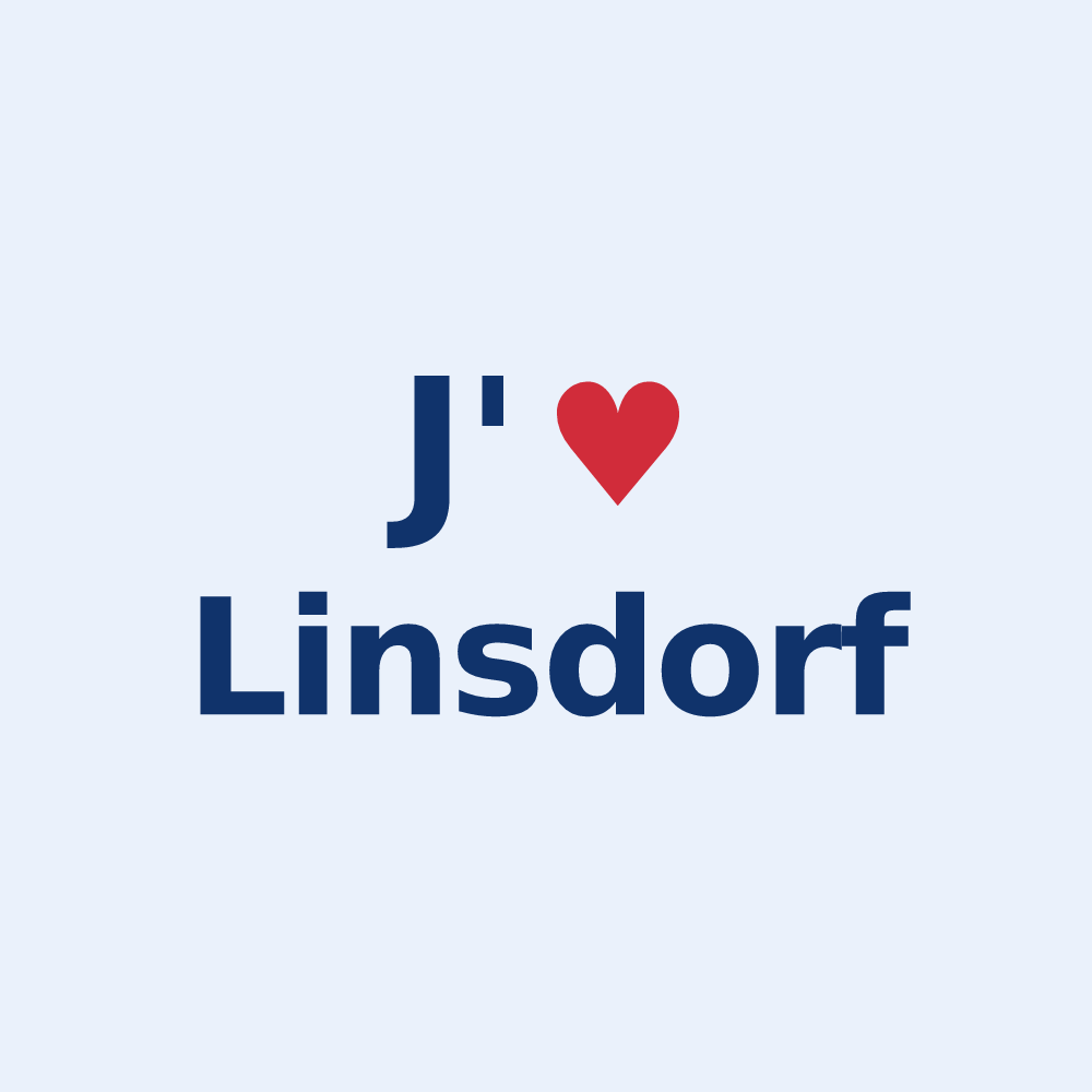Sticker personnalisé Linsdorf — design J'aime Linsdorf