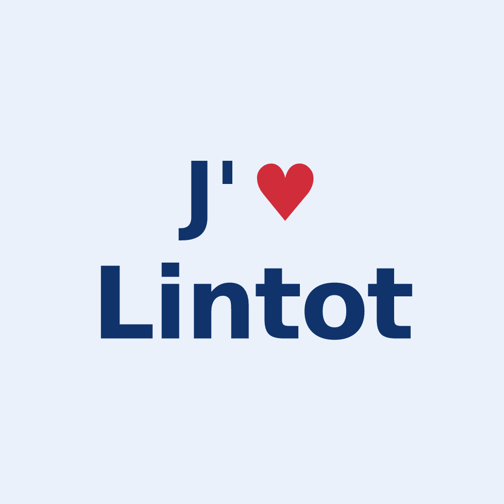Sticker personnalisé Lintot — design J'aime Lintot