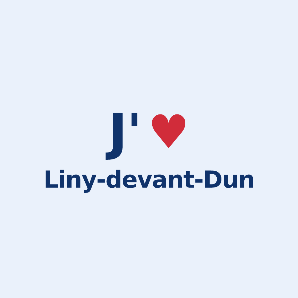 Sticker personnalisé Liny-devant-Dun — design J'aime Liny-devant-Dun