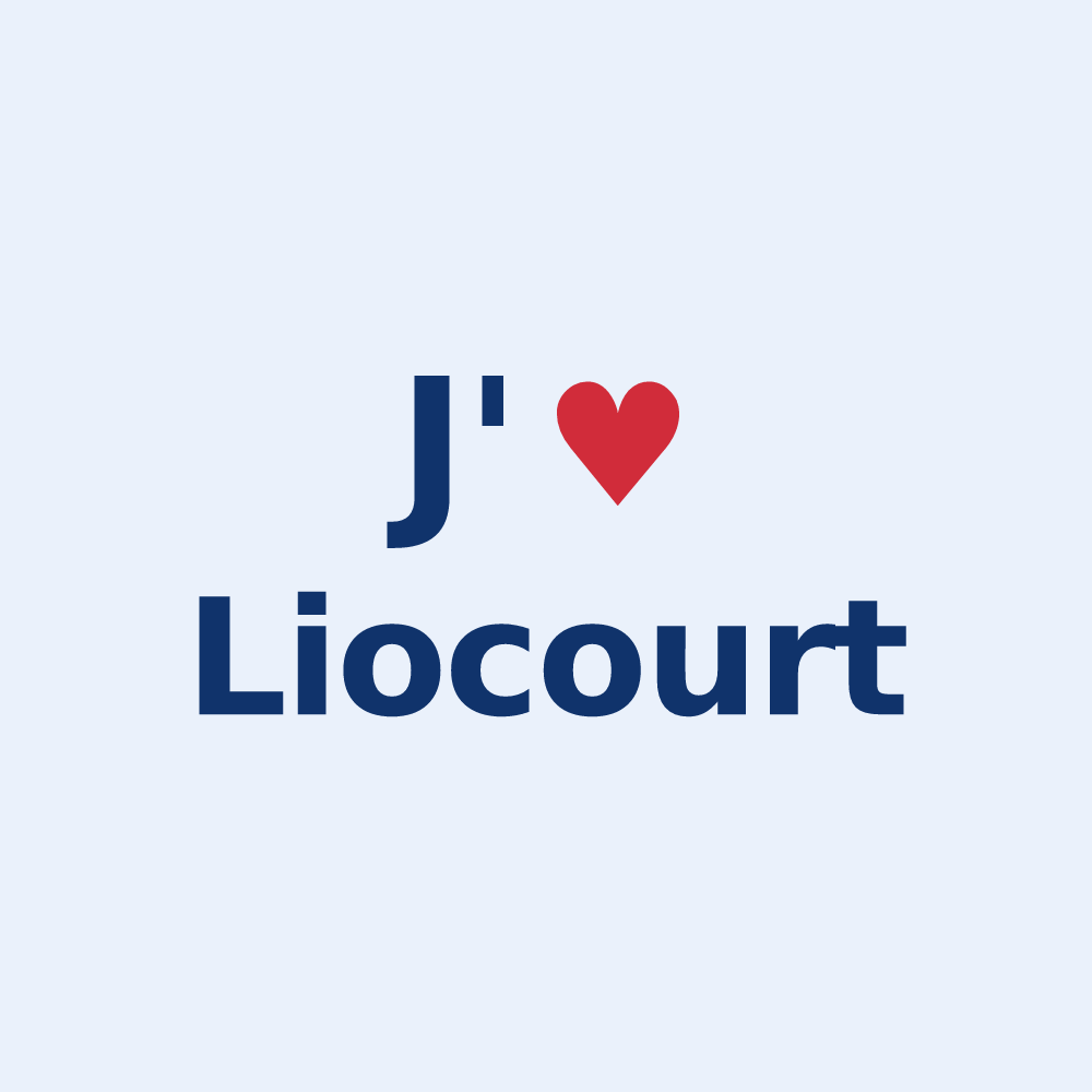 Sticker personnalisé Liocourt — design J'aime Liocourt