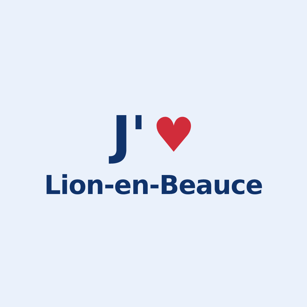 Sticker personnalisé Lion-en-Beauce — design J'aime Lion-en-Beauce