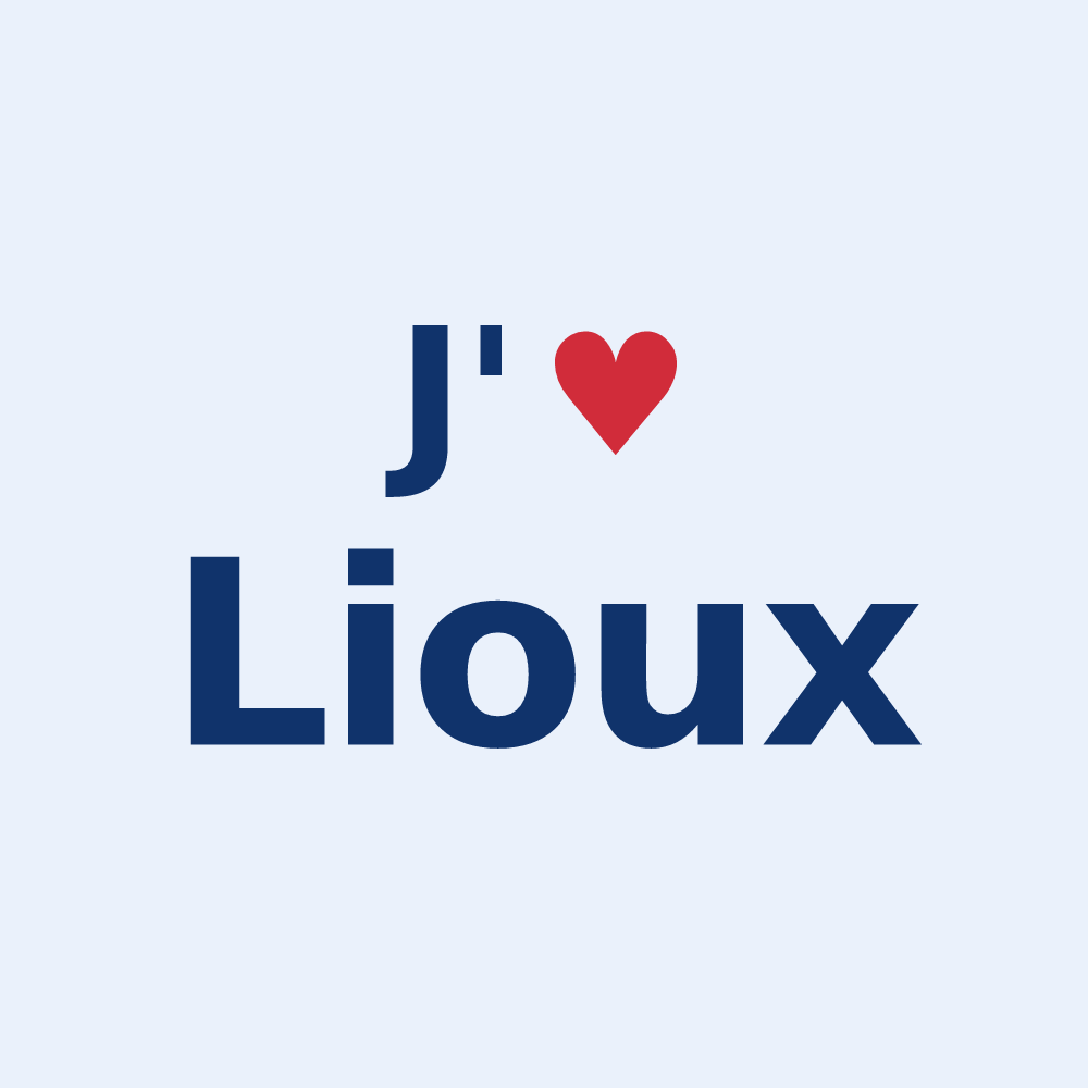 Sticker personnalisé Lioux — design J'aime Lioux