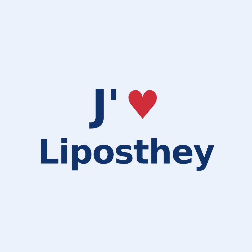 Sticker personnalisé Liposthey — design J'aime Liposthey