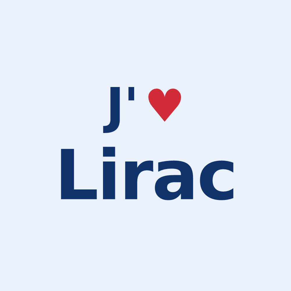 Sticker personnalisé Lirac — design J'aime Lirac