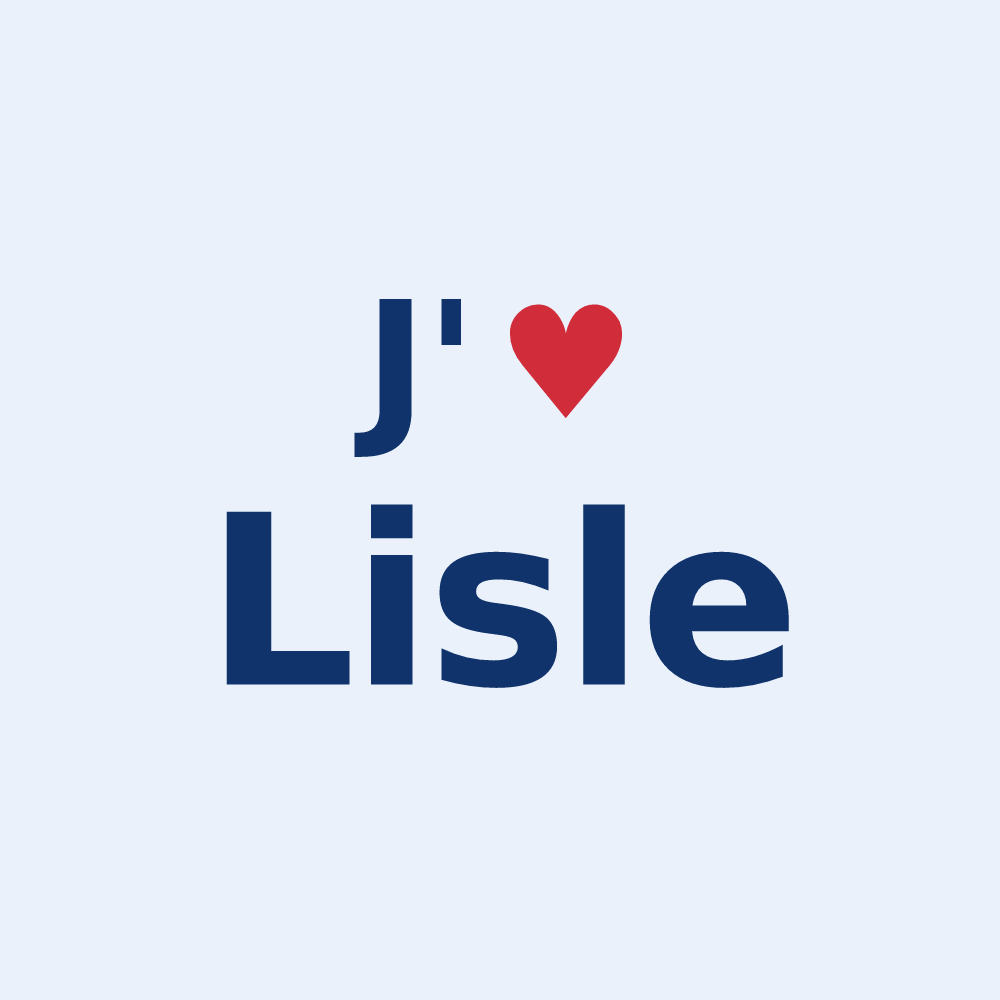 Sticker personnalisé Lisle — design J'aime Lisle