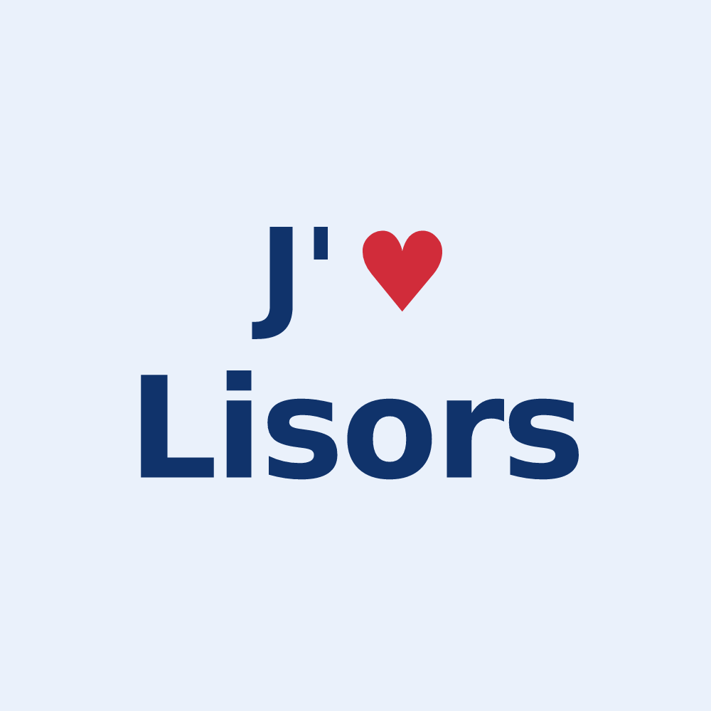 Sticker personnalisé Lisors — design J'aime Lisors