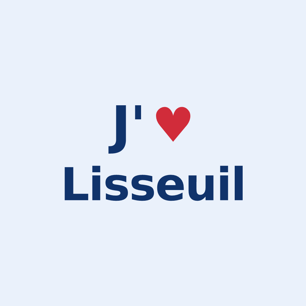 Sticker personnalisé Lisseuil — design J'aime Lisseuil