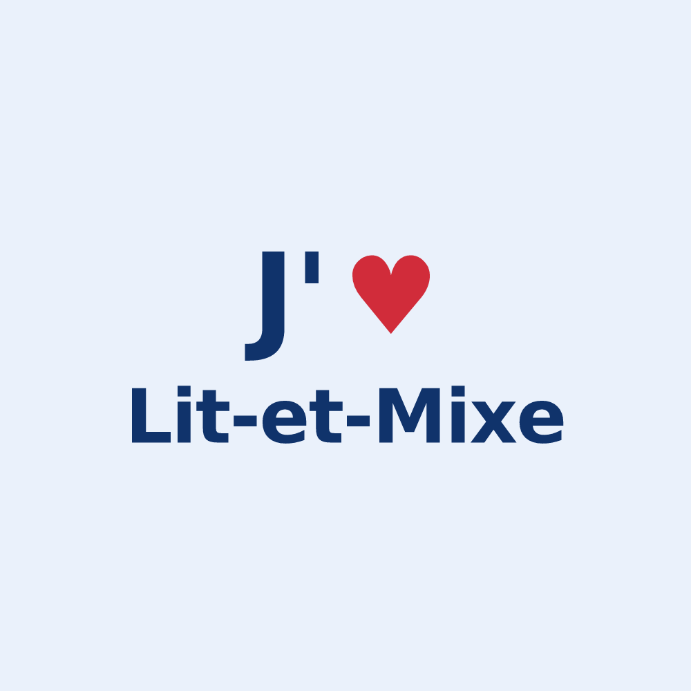 Sticker personnalisé Lit-et-Mixe — design J'aime Lit-et-Mixe