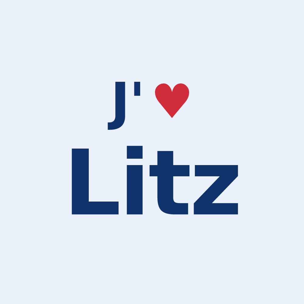Sticker personnalisé Litz — design J'aime Litz