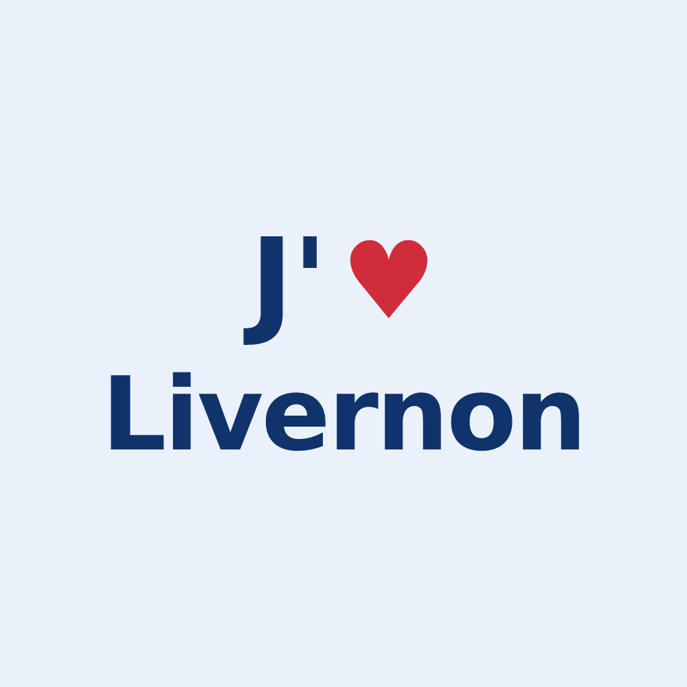 Sticker personnalisé Livernon — design J'aime Livernon